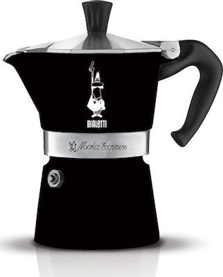 Bialetti Moka Express Espresso-Kanne 3 Cups Schwarz