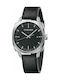 Calvin Klein Established Watch Battery with Black Leather Strap