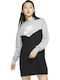 Mini Athletic Dress Long Sleeve Hooded Black Grey BV4844 010