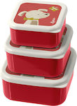 Sigikid Kids Set Lunch Plastic Box Red L17xW11xH7cm