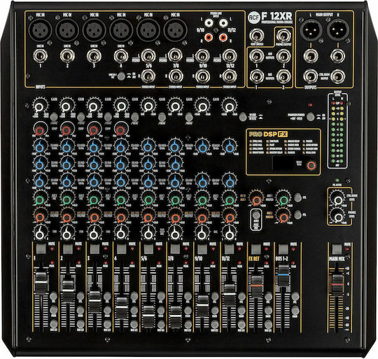 RCF F 12 XR Αναλογική Κονσόλα 12 Καναλιών με Phantom Power & 6 Εισόδους XLR