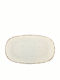 Güral Porselen Side Servierplatte Oval aus Porzellan Beige 29x17cm 1Stück