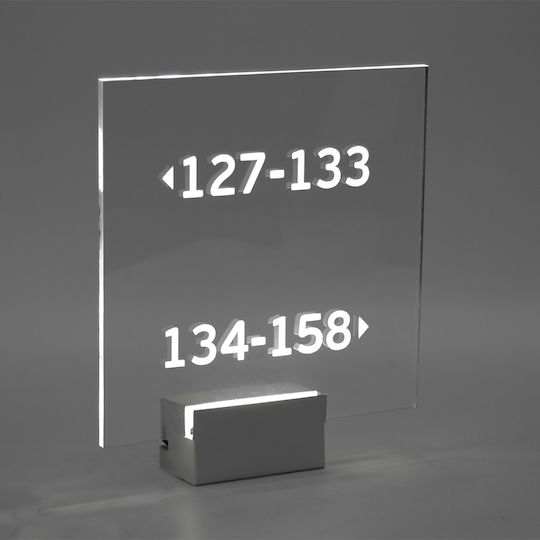 VK Lighting Modern Lamp Wall with Integrated LED and Warm White Light Transparent 22x22cm