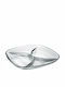 Borgonovo Glass Dessert Divided Serving Plate with 4 Slots Transparent 24.5x24.5cm