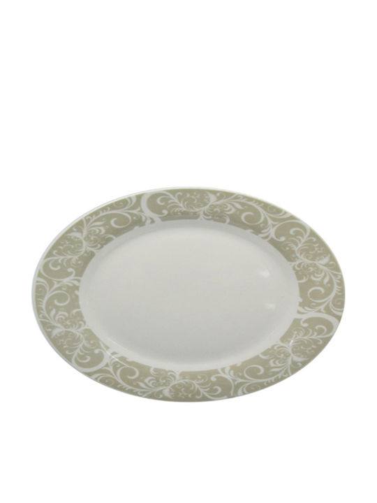 Ankor Serving Platter Oval made of Porcelain Gray 30.5x21cm