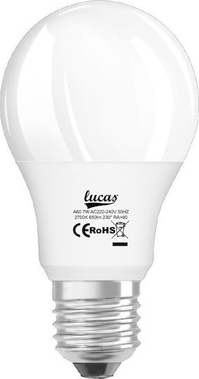 Lucas LED Bulb 9W 112mm for Socket E27 and Shape A60 Cool White 1000lm