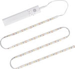 Solight WM56 Bandă LED Alimentare Baterie cu Lumină Alb Cald Lungime 1m și 30 LED-uri pe Metru Set cu Telecomandă și Senzor de Mișcare SMD2835