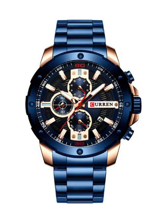 Curren Ανδρικό Ρολόι 49mm Χρονογράφος Μπαταρίας...