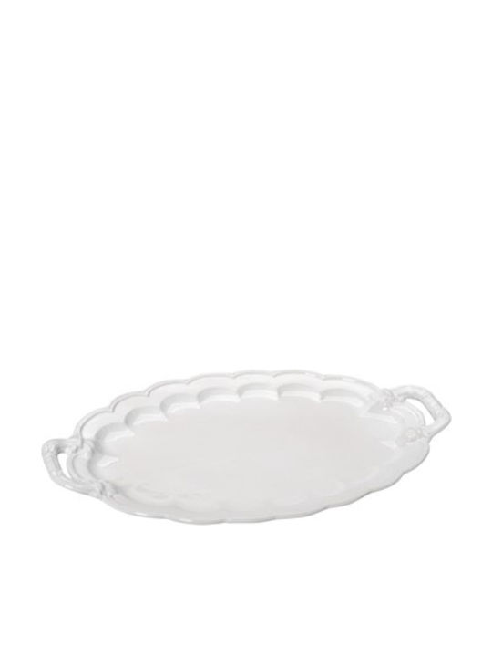 Espiel Oval Tray Ecru 55cm Porcelain Oval Serving Tray 1pcs