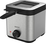 Sogo Deep Fryer with Removable Basket 1.5lt Silver