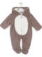 Losan Baby Bodysuit Set for Outing Long-Sleeved Brown