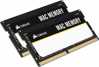 Corsair Mac Memory 32GB DDR4 RAM mit 2 Modulen (2x16GB) und Geschwindigkeit 2666 für Laptop