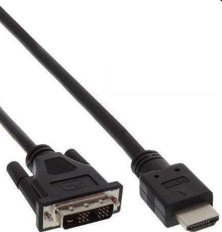 InLine Cablu DVI-D - HDMI de sex masculin 0.5m Negru (17659E)