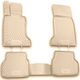 Novline Set of Front and Rear Mats 4pcs Tray Type for BMW Series 5 2002-2009 Beige