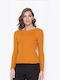 Only Damen Langarm Pullover Mustard