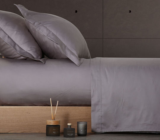 Nef-Nef Homeware Sheet Super-Double with Elastic 160x200+35cm. Elements Anthracite