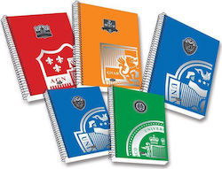 Skag Spiral Notebook Ruled A6 3 Subjects University 1pcs (Μiscellaneous colours)