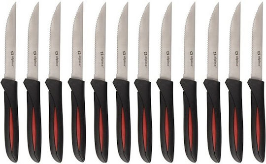 Alpina Appliances Schwarzes Messer Set aus Rostfreiem Stahl 12 Stück