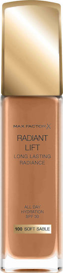 Max Factor Radiant Lift Mov/alb SPF30 100 Soft Sable 30ml