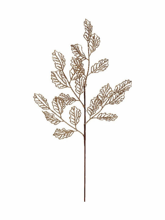 Lianos Weihnachtskranz Dekoratives Kunststoff Zweigstelle Länge 66cm Weihnachtskranz Dekoratives Zweigstelle Gold mit Blättern Beiges