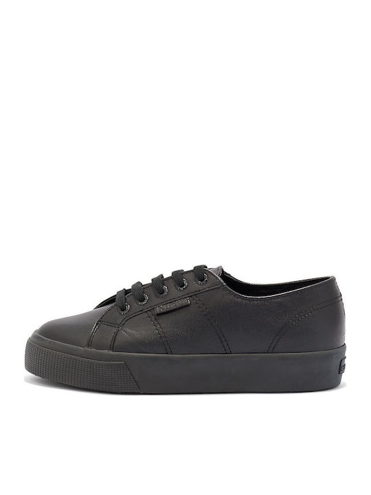 Superga 2730-Nappaleau Flatforms Sneakers Μαύρα