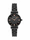 Emporio Armani Gianni T-Bar Crystals Γυναικείο Ρολόι 32mm Μπαταρίας με Μαύρο Μεταλλικό Μπρασελέ