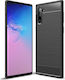 Hurtel Carbon Fiber Back Cover Σιλικόνης 1.4mm Μαύρο (Galaxy Note 10)