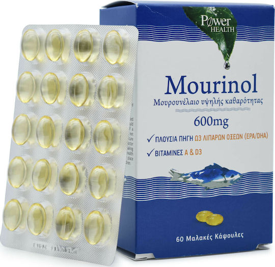 Power Health Mourinol Cod Liver Oil 600mg 60 softgels Mango Peach