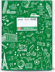 Typotrust Notebook Ruled B5 50 Sheets Special Doodle Green 1pcs