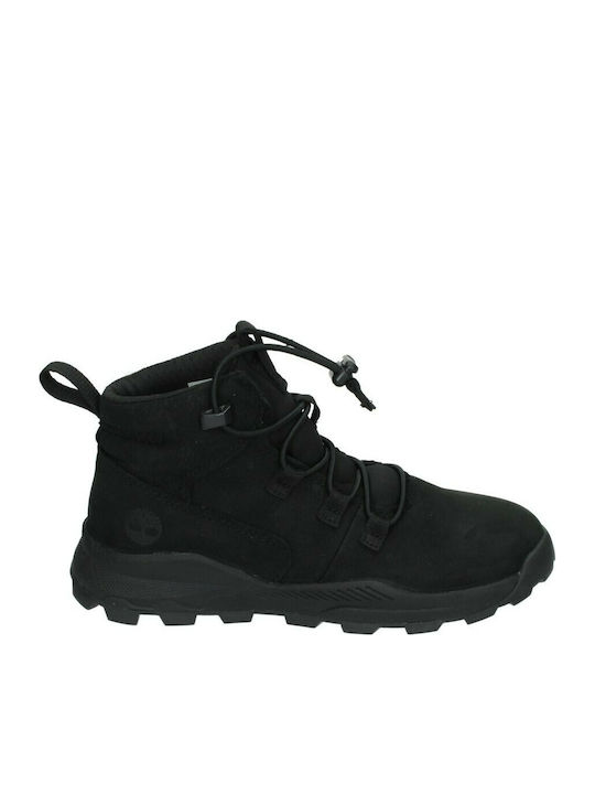 Timberland Kids Leather Boots with Lace Black