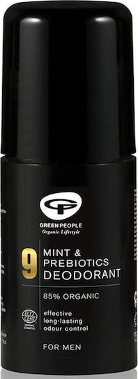 Green People No. 9 Mint & Prebiotics Deodorant Αποσμητικό σε Roll-On 75ml