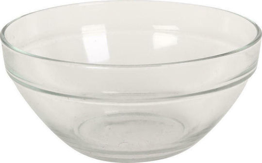Keskor Glass Salad Bowl Transparent 17x17x7.7cm