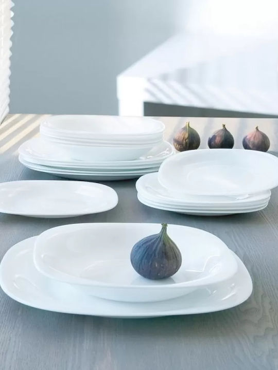 Luminarc Carine Granit White Porcelain Dinnerware Set 18pcs