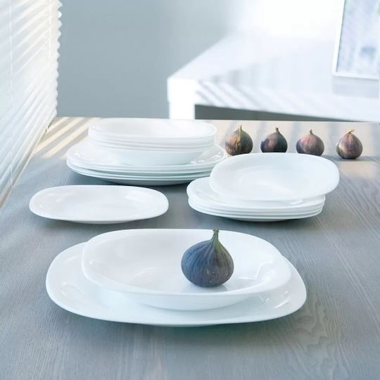 Luminarc Carine Granit White Porcelain Dinnerware Set 18pcs