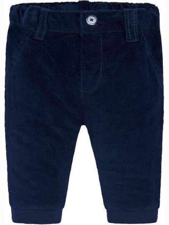 Mayoral Kids Fabric Trousers Navy Blue