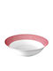 Van Kottler Salad Bowl Porcelain Λευκή-Ροζ 23x23cm 6pcs