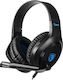 Sades Cpower Über Ohr Gaming-Headset mit Verbindung 3,5mm Blau