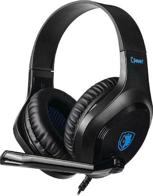 Sades Cpower Over Ear Gaming Headset με σύνδεση 3.5mm Μπλε