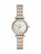 Fossil Fossil Carlie Mini Crystals Womens Watch 28mm Battery with Pink Gold Stainless Steel Bracelet