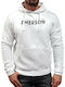 Emerson Men's Sweatshirt with Hood and Pockets White