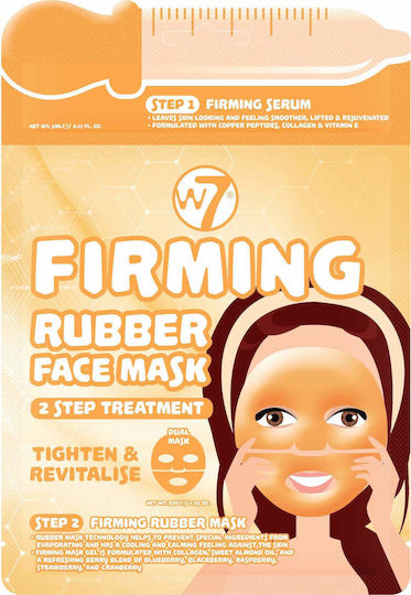 W7 Cosmetics Firming 2 Step Treatment Rubber Gesichtsmaske für das Gesicht für Festigung 1Stück