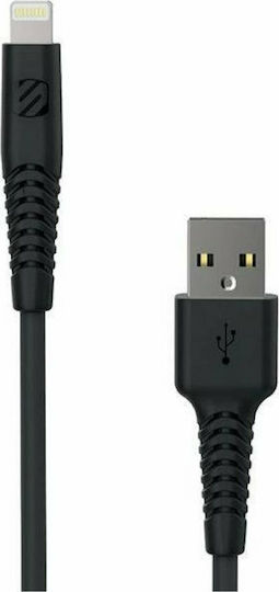 Scosche Regular USB-A la Cablu Lightning Negru 1.2m (HDi34)