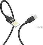 Hoco Braided USB to Lightning Cable Μαύρο 1.2m (U55 Outstanding)