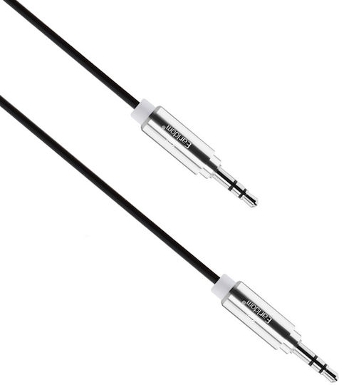 Earldom Καλώδιο Ήχου 3.5mm male - 3.5mm male Μαύρο 1m 14971
