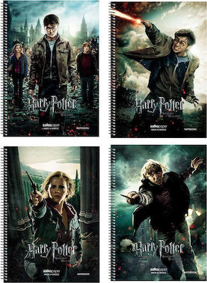 Salko Paper Spiral Notebook Ruled B5 120 Sheets 2 Subjects Harry Potter 1pcs (Μiscellaneous Designs/Colors)