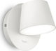 Ideal Lux Gim AP1 Modern Wandleuchte mit Integriertem LED und Warmweißes Licht Weiß