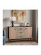 Ankor Holz Sideboard mit Schubladen Sonoma 120x38x80cm