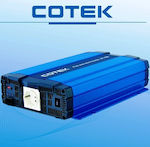 Cotek SP1500-24 Inverter Καθαρού Ημίτονου 1500W 24V Μονοφασικό