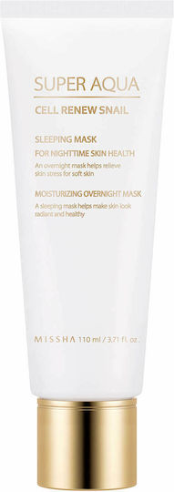 Missha Super Aqua Cell Renew Snail Μάσκα Ομορφιάς Προσώπου Νύχτας για Αντιγήρανση 110ml