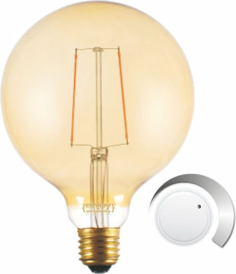 Elvhx LED-Lampe 2.5W für Fassung E27 und Form G125 Warmes Weiß 200lm Dimmbar